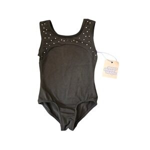 More Than Magic Girl‎ Dancewear Bodysuit Studded Size XS 4/5 Ballet